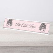 仮面レディーシアタージェミニ〔占星術の〕十二宮図記号 デスクネームプレート (正面)