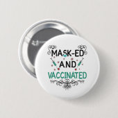 仮面ワクチン接種ナース生活ヴィンテージ贈与 缶バッジ (正面&裏面)