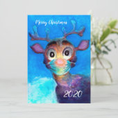 仮面付きルドルフクリスマスカード シーズンカード (スタンド正面)