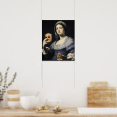 仮面付き女性 ポスター (キッチン)