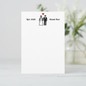 仮面付き新郎新婦|ありがとう サンキューカード (スタンド正面)