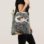 仮面女性トート トートバッグ (クローズアップ)