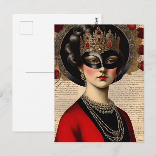 仮面女性 ポストカード (正面/裏面)