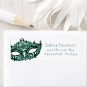 仮面緑のマスク |エメラルド鮮やかアドレス ラベル (インサイチュ)