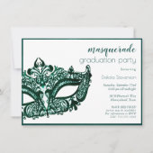 仮面緑のマスク |エメ鮮やかラルド卒業 招待状 (正面)