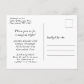 仮面緑のマスク |マルディグラスクリスマスパーティー インビテーションポストカード (裏面)