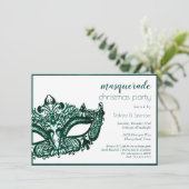 仮面緑のマスク |マルディグラステーマクリスマス 招待状 (スタンド正面)