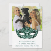 仮面緑のマスク | Mardi Grasテーマ写真 シーズンカード (正面)