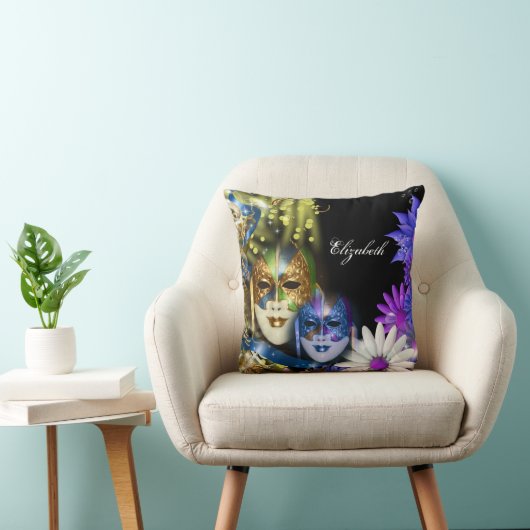仮面舞踏会のキンセアニェラのベニス風のマスクは個人化なります クッション (椅子)
