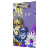 仮面舞踏会のキンセアニェラのベニス風のマスク クリップボード (左)