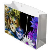 仮面舞踏会のキンセアニェラのベニス風のマスク(大きい) ラージペーパーバッグ (裏面アングル)