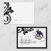 仮面舞踏会のテーブルの座席カード プレイスカード (正面/裏面)