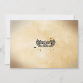 仮面舞踏会のハローウィンパーティの招待のゴシック様式マスクの球 招待状 (裏面)