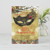 仮面舞踏会のパーティの招待状 招待状 (スタンド正面)