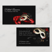 仮面舞踏会のマスクの名刺 名刺 (正面/裏面)