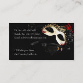 仮面舞踏会のマスクの名刺 名刺 (裏面)