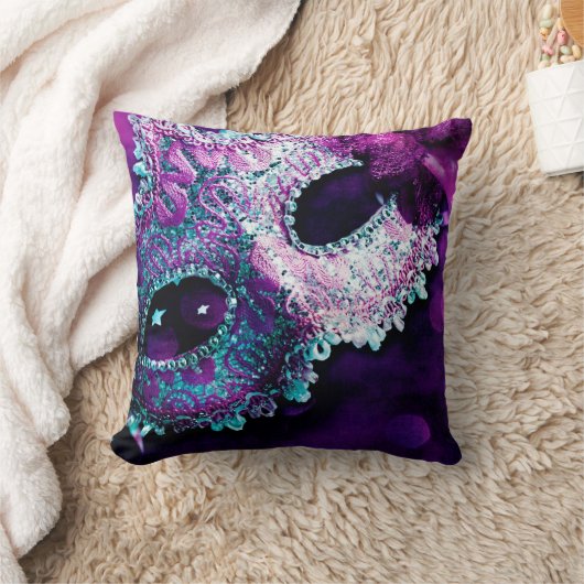 仮面舞踏会のマスクの衣裳のHalloweの投球のソファの枕 クッション (ブランケット)