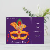 仮面舞踏会のマスクパーティー 招待状 (スタンド正面)