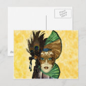 仮面舞踏会の女性 ポストカード (正面/裏面)