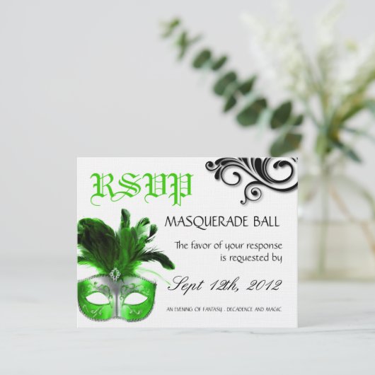 仮面舞踏会の応答カード 出欠カード (スタンド正面)