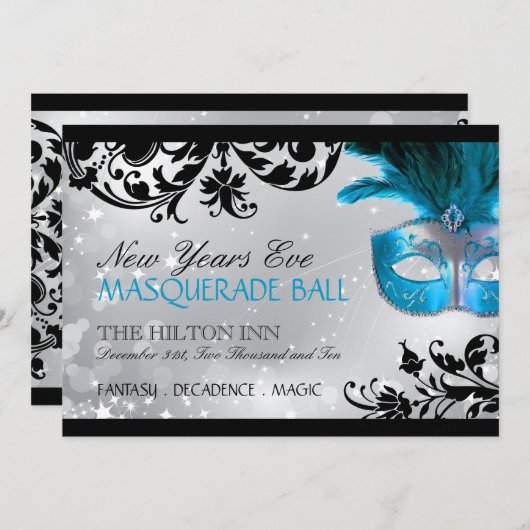 仮面舞踏会の招待状 招待状 (正面/裏面)