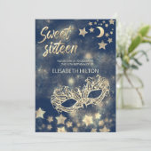 仮面舞踏会の月と星の書道 スイート16 招待状 (スタンド正面)