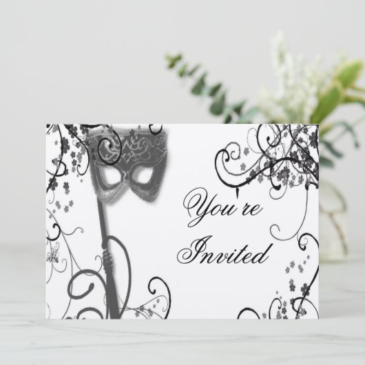 仮面舞踏会の神秘性BWの招待状 招待状 (スタンド正面)
