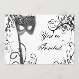 仮面舞踏会の神秘性BWの招待状 招待状