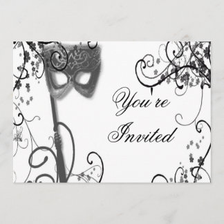 仮面舞踏会の神秘性BWの招待状 招待状