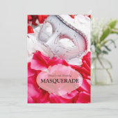 仮面舞踏会の誕生日の球の衣裳のパーティの招待状 招待状 (スタンド正面)