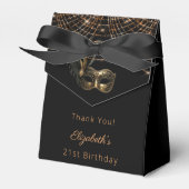 仮面舞踏会の誕生日 ブラック ゴールド サンクス フェイバーボックス (正面サイド)