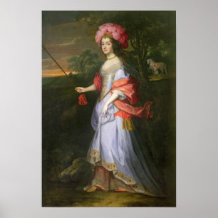 仮面舞踏会衣裳、c.1679の女性 ポスター