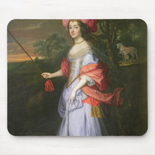 仮面舞踏会衣裳、c.1679の女性 マウスパッド (正面)