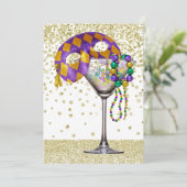 仮面舞踏会　カクテルパーティーのご招待 招待状 (スタンド正面)