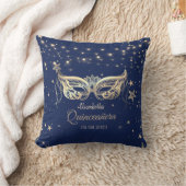仮面舞踏会、ネイビーブルーの星たち  15歳の誕生日パーティー   クッション (ブランケット)