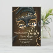 仮面舞踏会・マスク 30歳の誕生日 招待状 (スタンド正面)