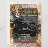 仮面舞踏会 ヴェネツィアンマスク ヴェネツィアン カーニバル パーティー 招待状 (裏面)