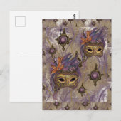 仮面舞踏会 ヴェネツィア アート ポストカード (正面/裏面)