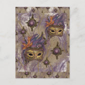 仮面舞踏会 ヴェネツィア アート ポストカード (正面)