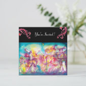 仮面舞踏会 赤い花飾り 招待状 (スタンド正面)