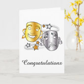 仮面遊付きの演劇公演 カード (黄色い花)