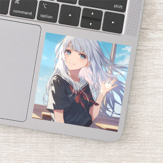 「仮面JKミリア」ステッカーシール｜寿司娘 generativeai シール