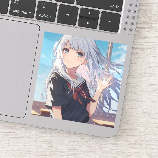 「仮面JKミリア」ステッカーシール｜寿司娘 generativeai シール (詳細)