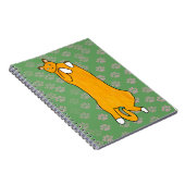 仰向けのオレンジ色の猫 ノートブック (右側)