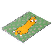 仰向けのオレンジ色の猫 ノートブック (左側)