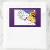 仲の良い仲間 長方形シール (バッグ)