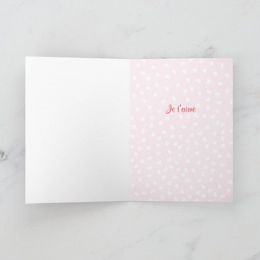 仲の良い恋人同士のハートのカスタムな文字の聖者Valentin シーズンカード (内部)