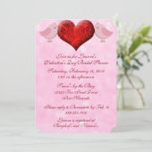 仲の良い恋人同士のバレンタインデーのブライダルシャワー招待状 招待状 (スタンド正面)