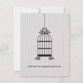 仲の良い恋人同士の灰色の婚約パーティの招待状 招待状 (裏面)