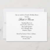 仲の良い恋人同士の花嫁のカップルのウェディングシャワーの招待状 招待状 (裏面)